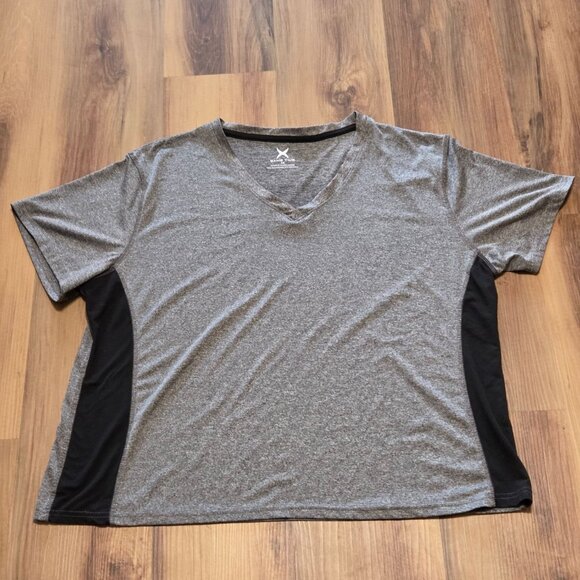 Game Time Men’s Athletic Shirt 3X Gray/Black Short Sleeve Activewear Sport Wear - Picture 1 of 5
